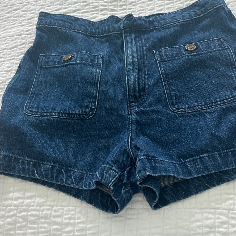 Frame Patch-Pocket Denim Shorts Size 27